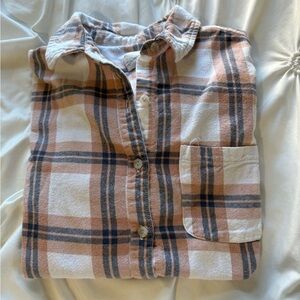 Plaid Button-Up Shirt- small size